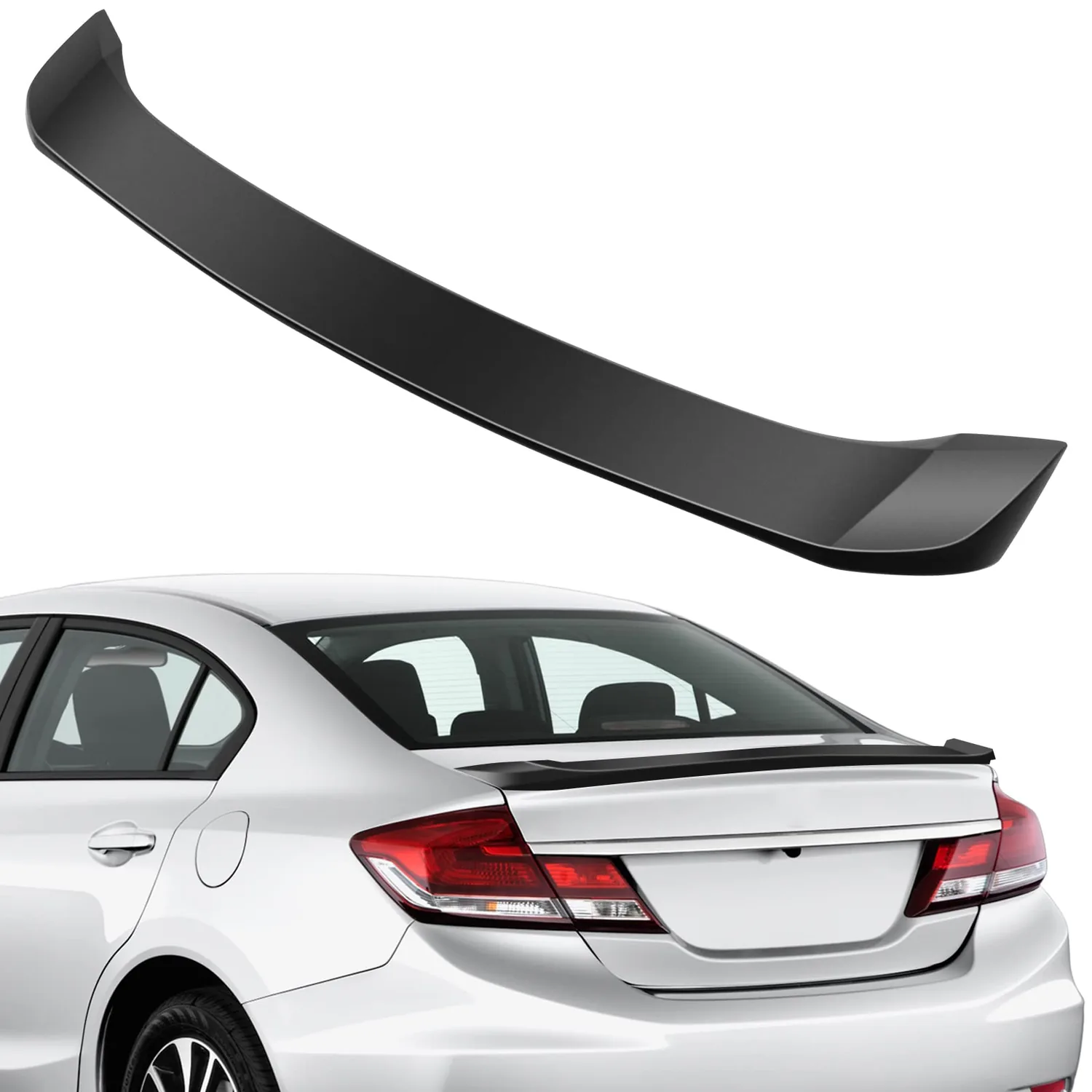 FINDAUTO ABS Car Spoiler Wing Body Kits fit for H-onda Civic Sedan