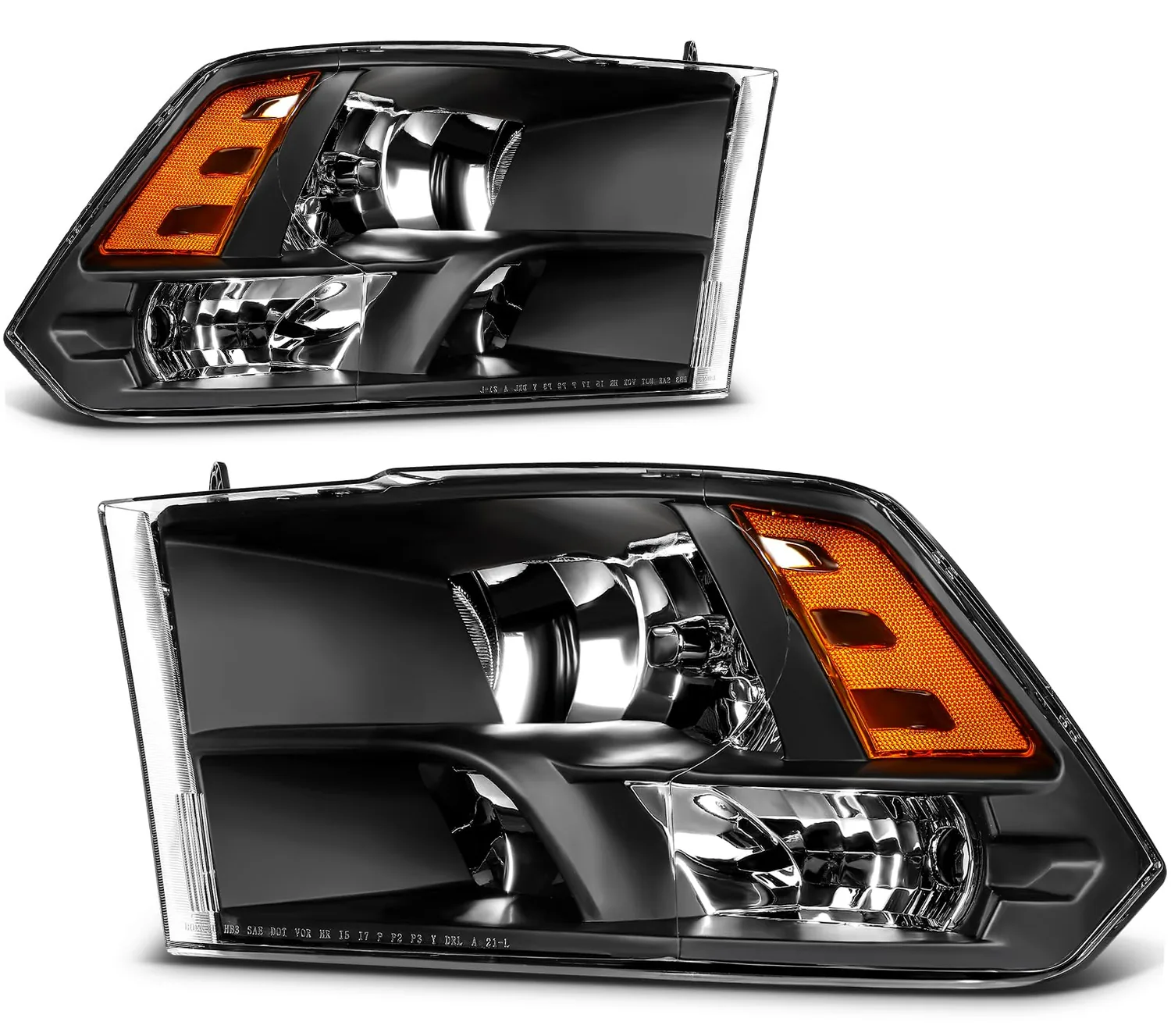FINDAUTO Headlight Assembly Fit for Dodge Ram 1500 2009-2010